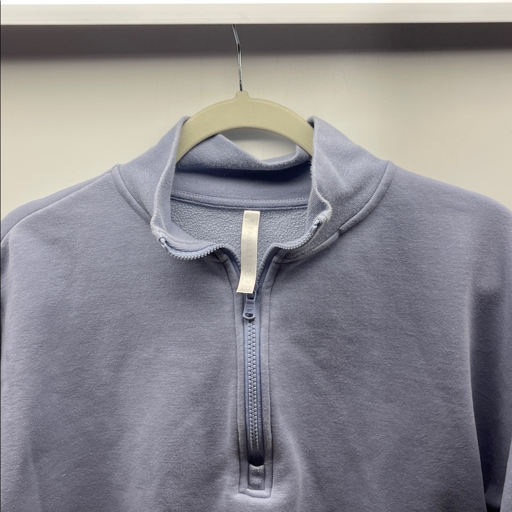Fabletics Half Zip Mock Neck Cropped Pullover Swe… - image 2